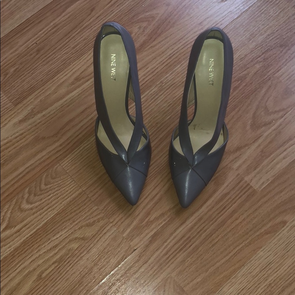Grey high heels